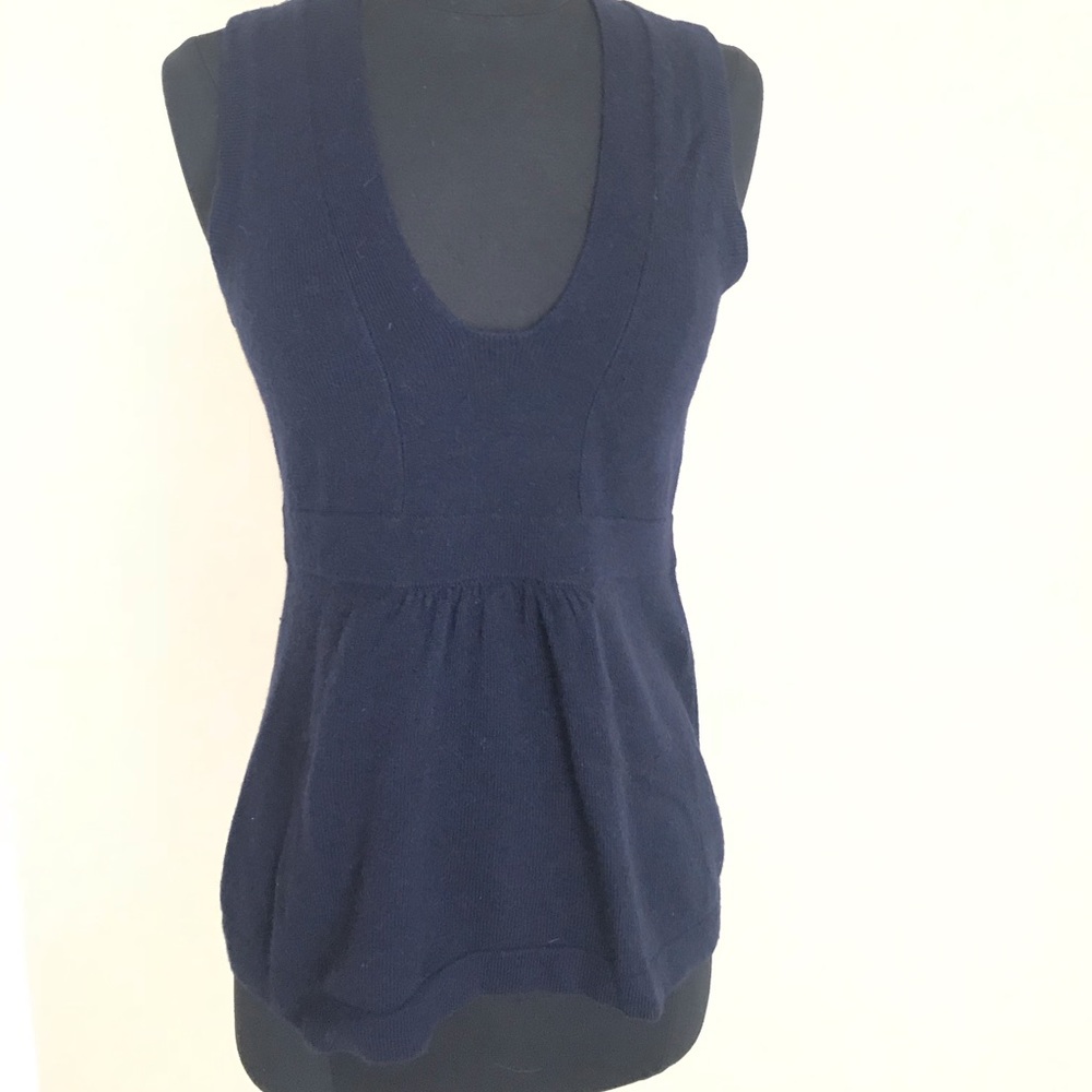 JCrew French Navy Cashmere Sweater Vest